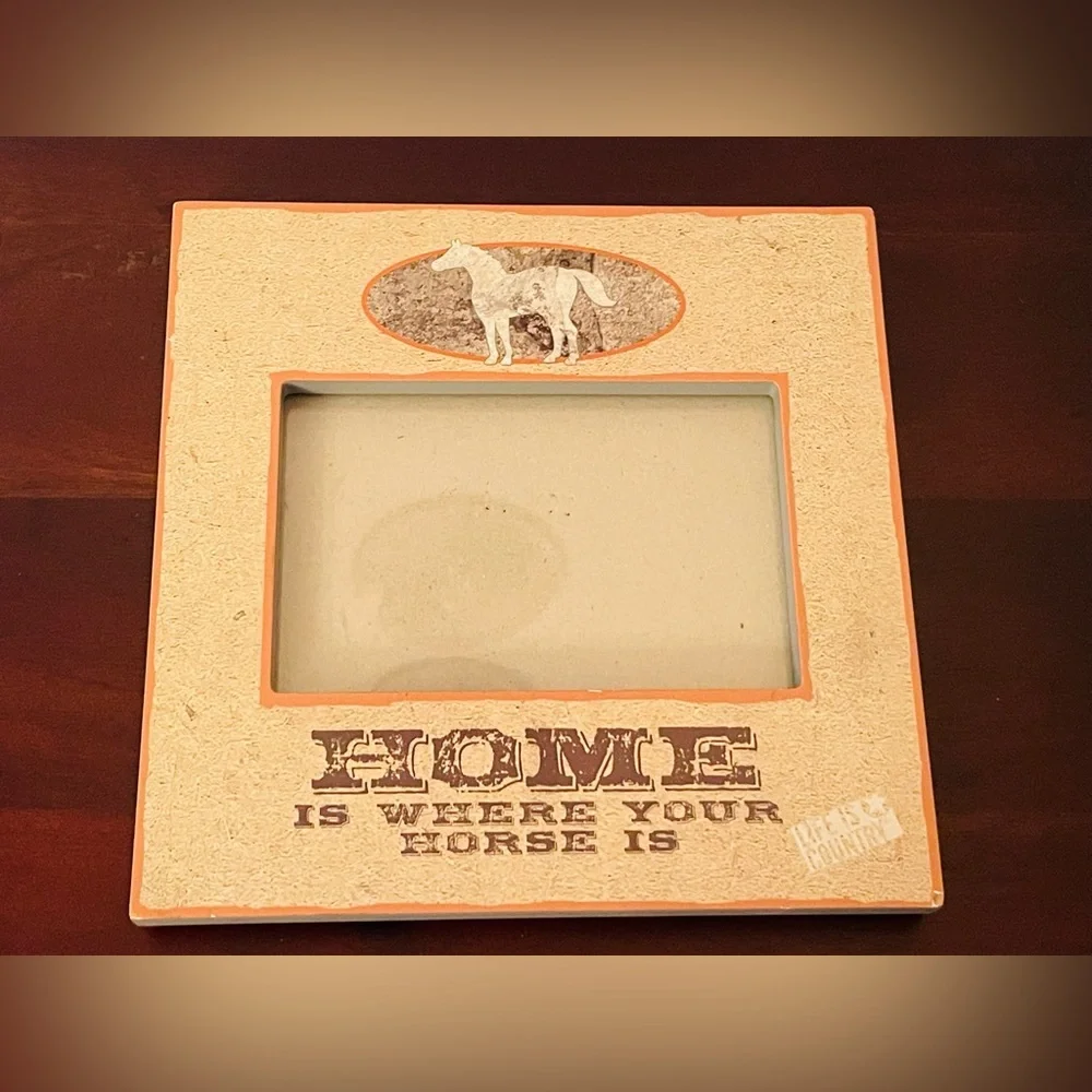 Big Sky Carvers Home Is Where Your Horse Is 4x6 Picture Frame Rustic Western